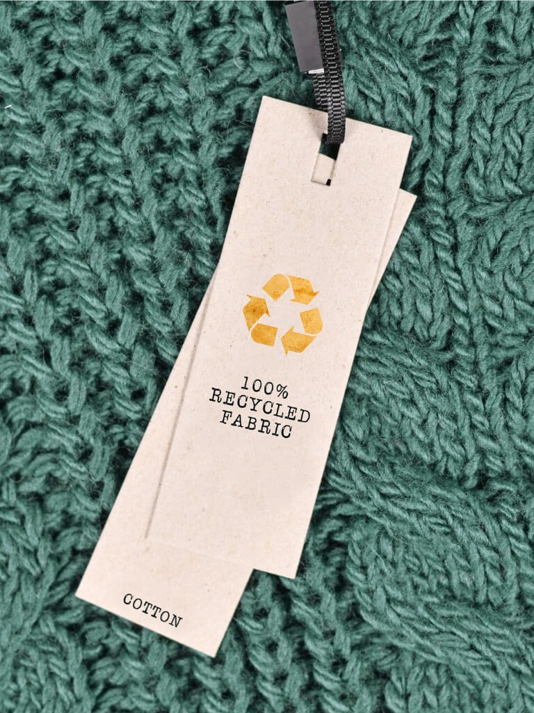 recycled fabric tag