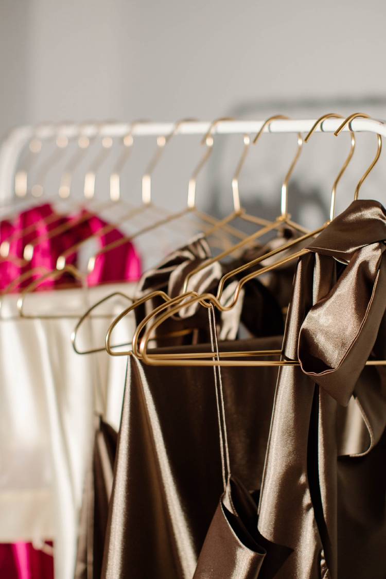clothes on rack